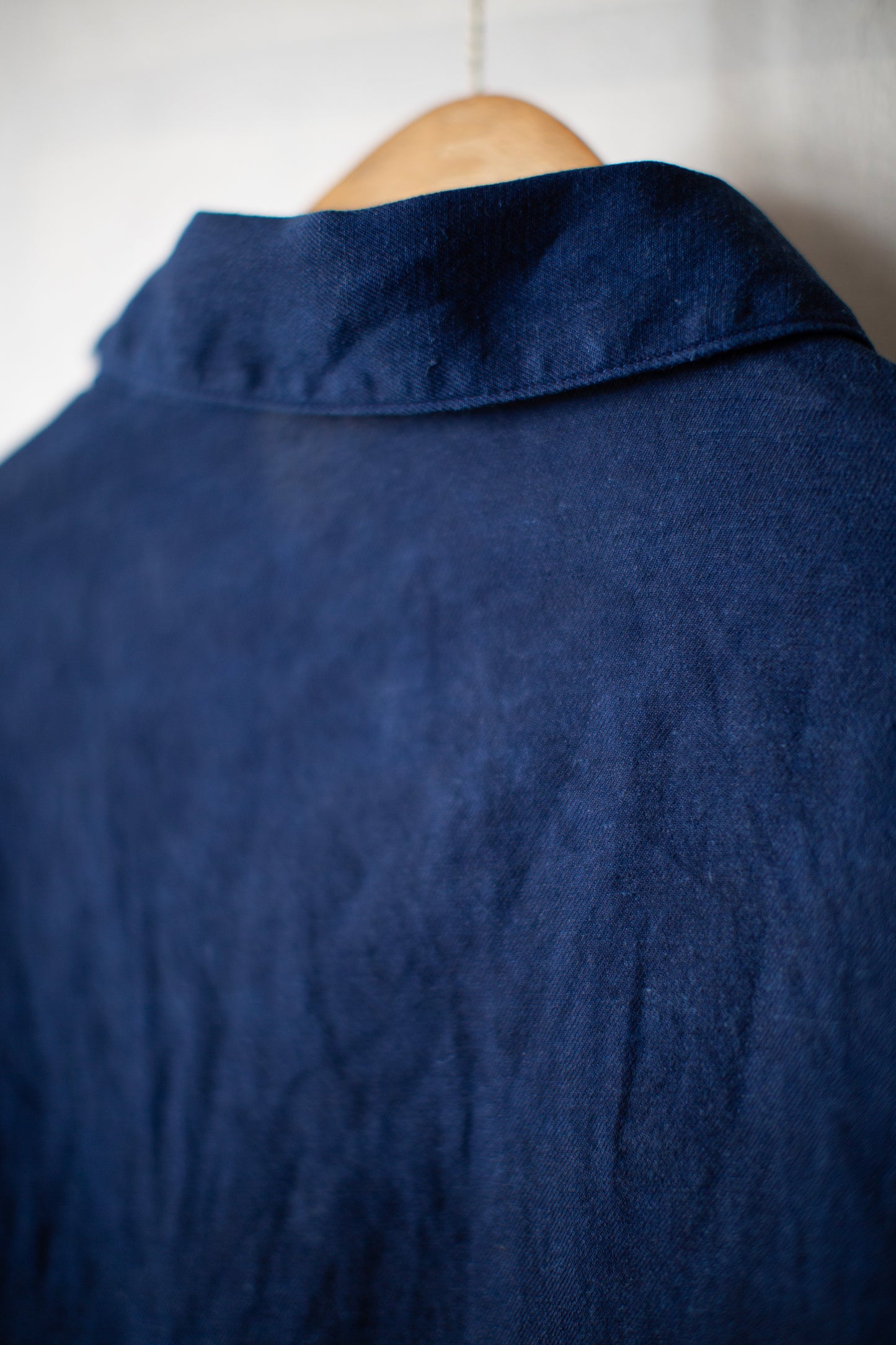 Dark natural indigo washi hemp jacket