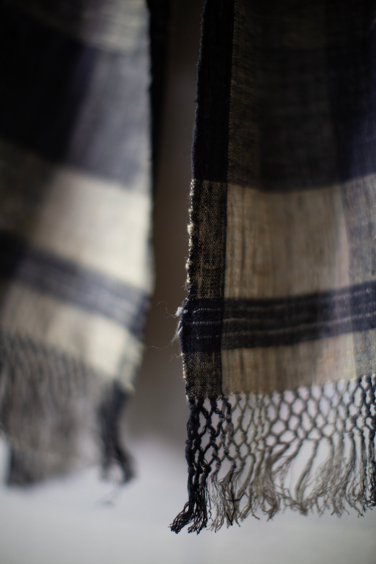 STOLE#2 - IRON OXIDE / RICE HAY HANDWOVEN