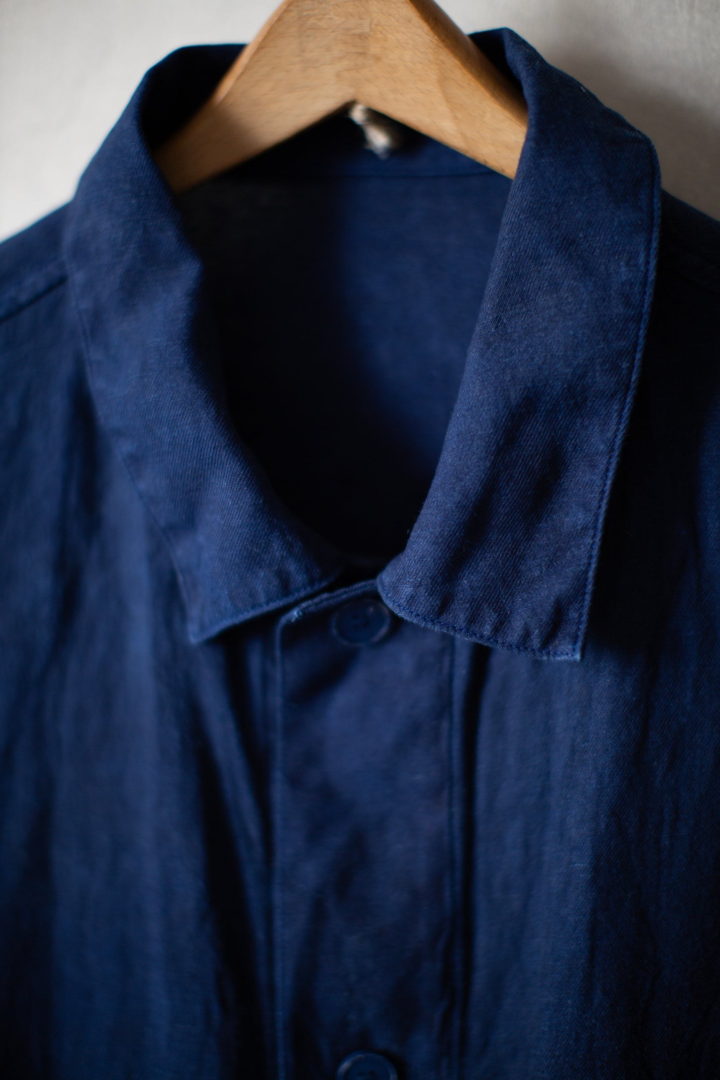 Dark natural indigo washi hemp jacket