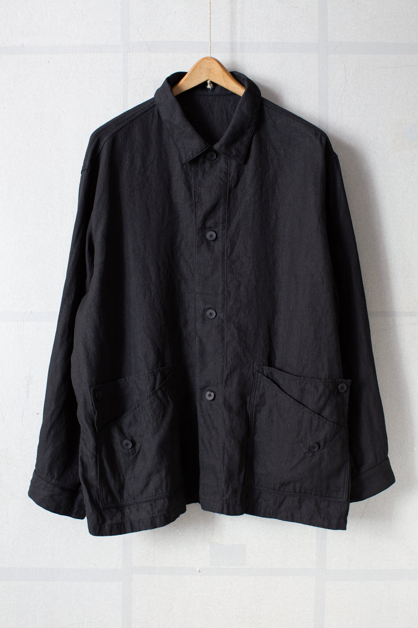 Black washi hemp jacket