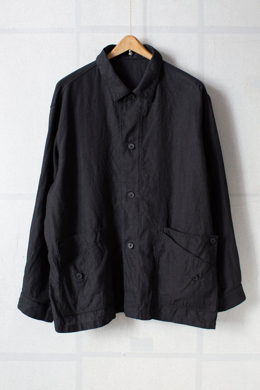 Black washi hemp jacket