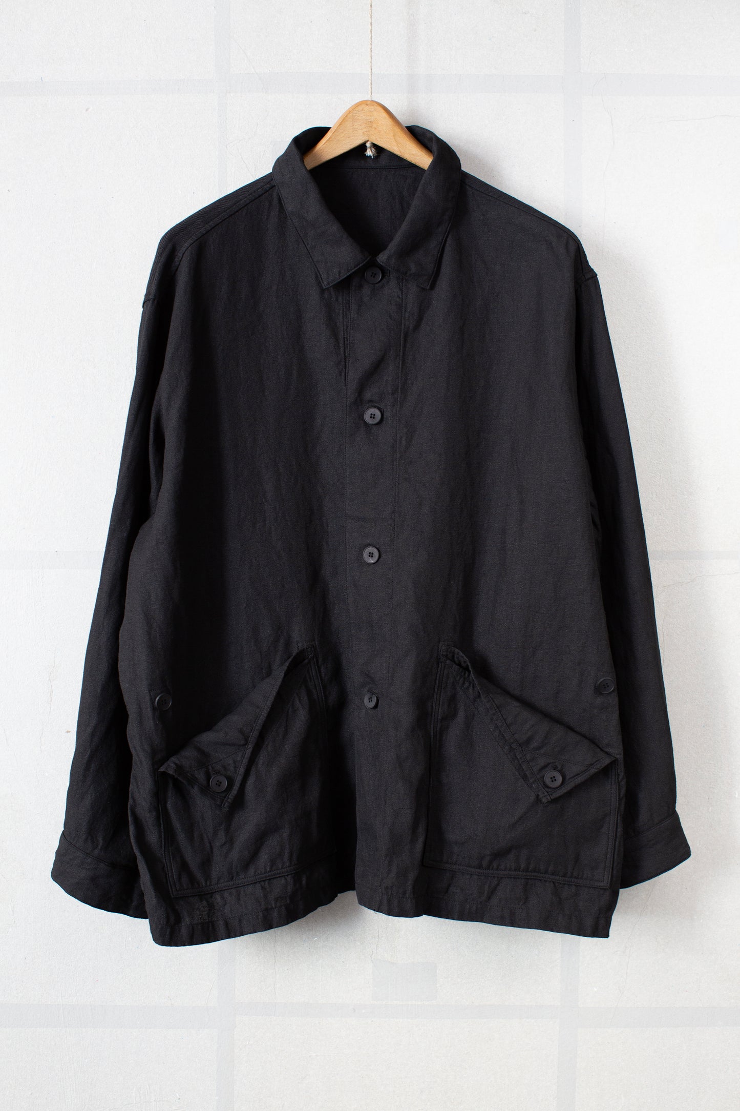 Black washi hemp jacket