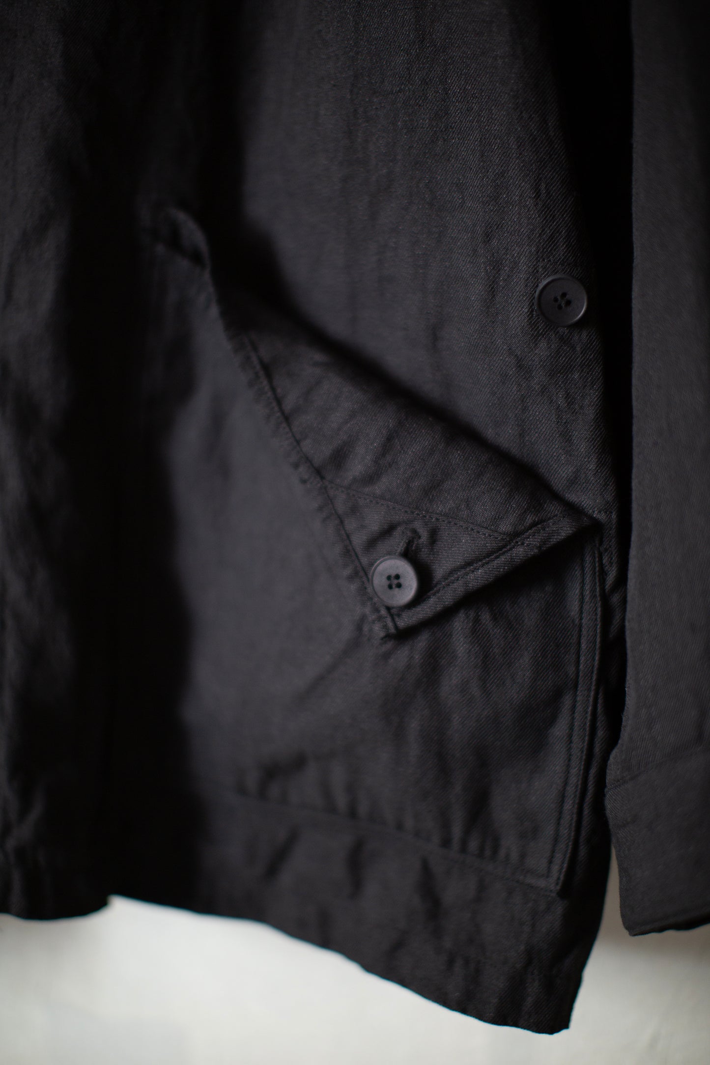 Black washi hemp jacket