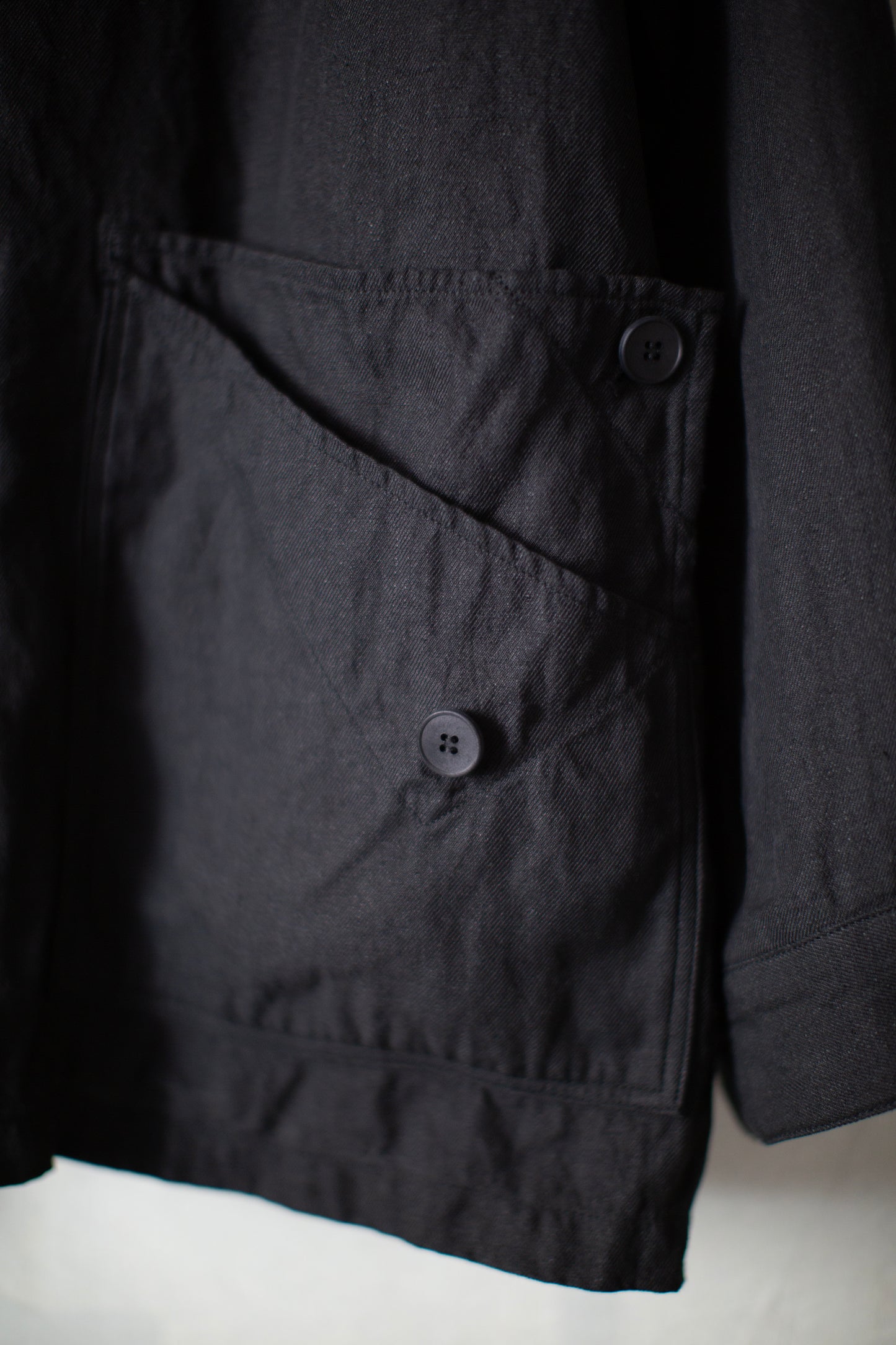Black washi hemp jacket