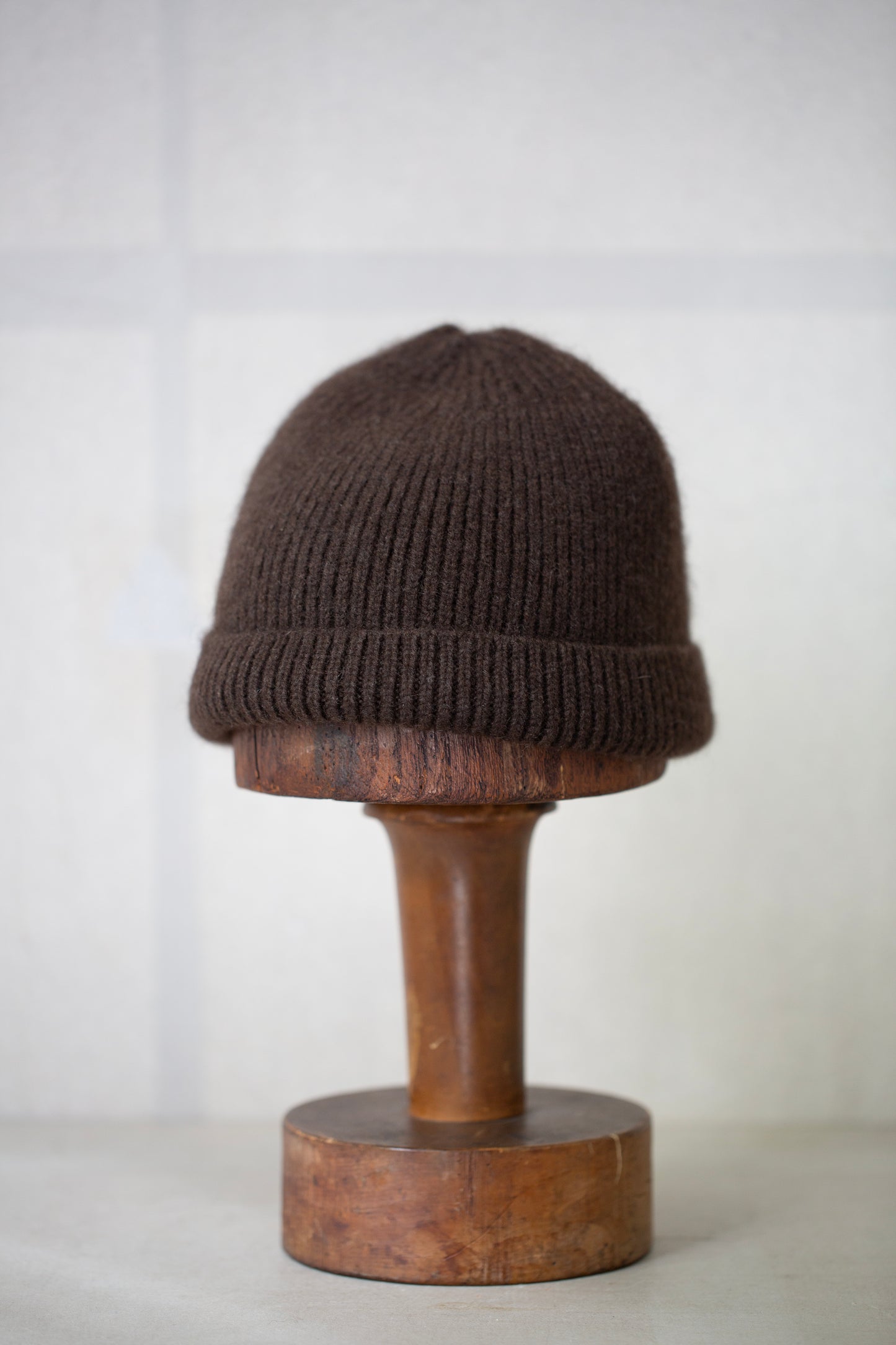 BEANIE#5 - DARK BROWN YAK WOOL
