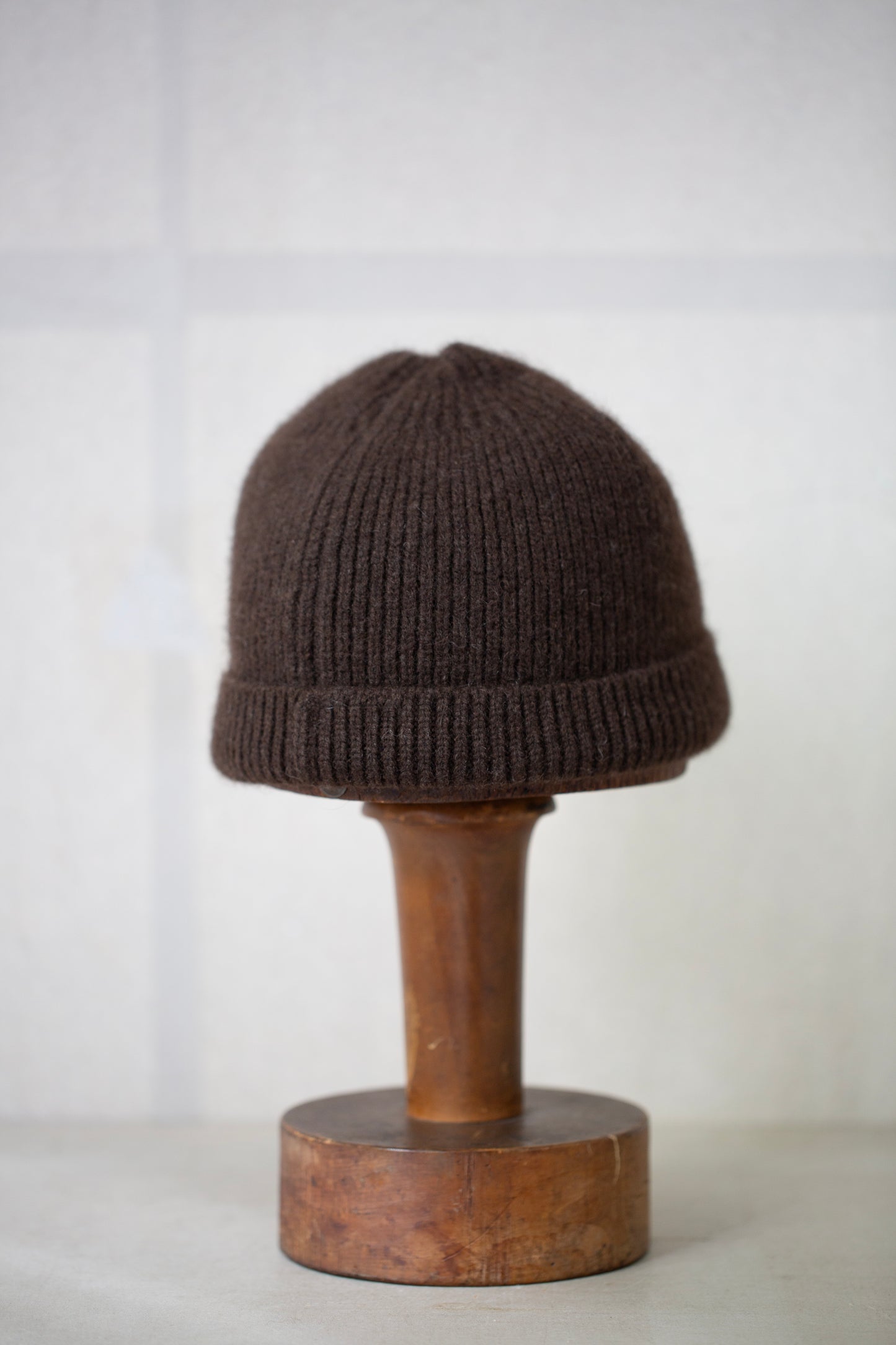 BEANIE#5 - DARK BROWN YAK WOOL