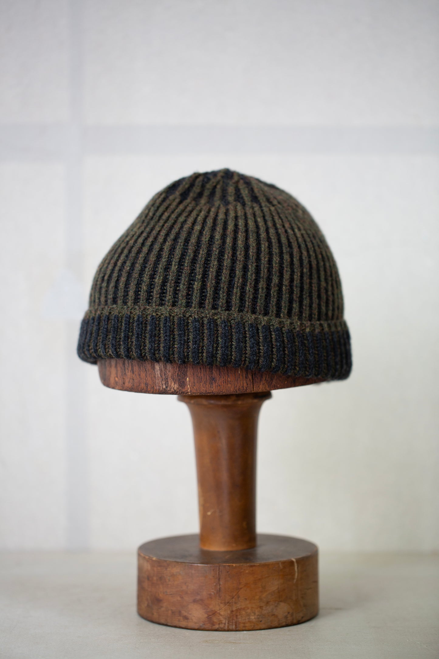 BEANIE#12 - FOREST / ANTHRACITE SUPERFINE WOOL