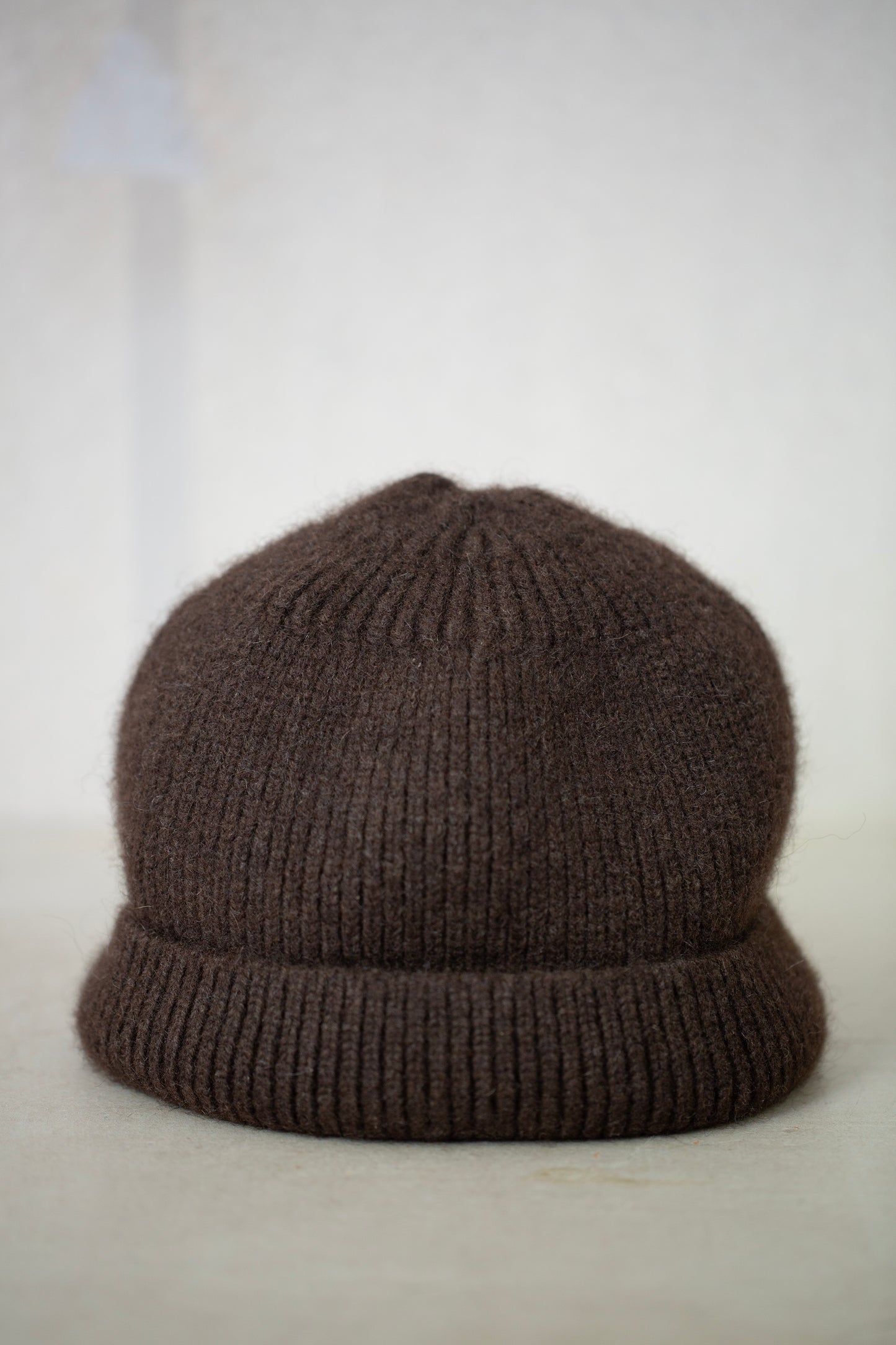 BEANIE#5 - DARK BROWN YAK WOOL