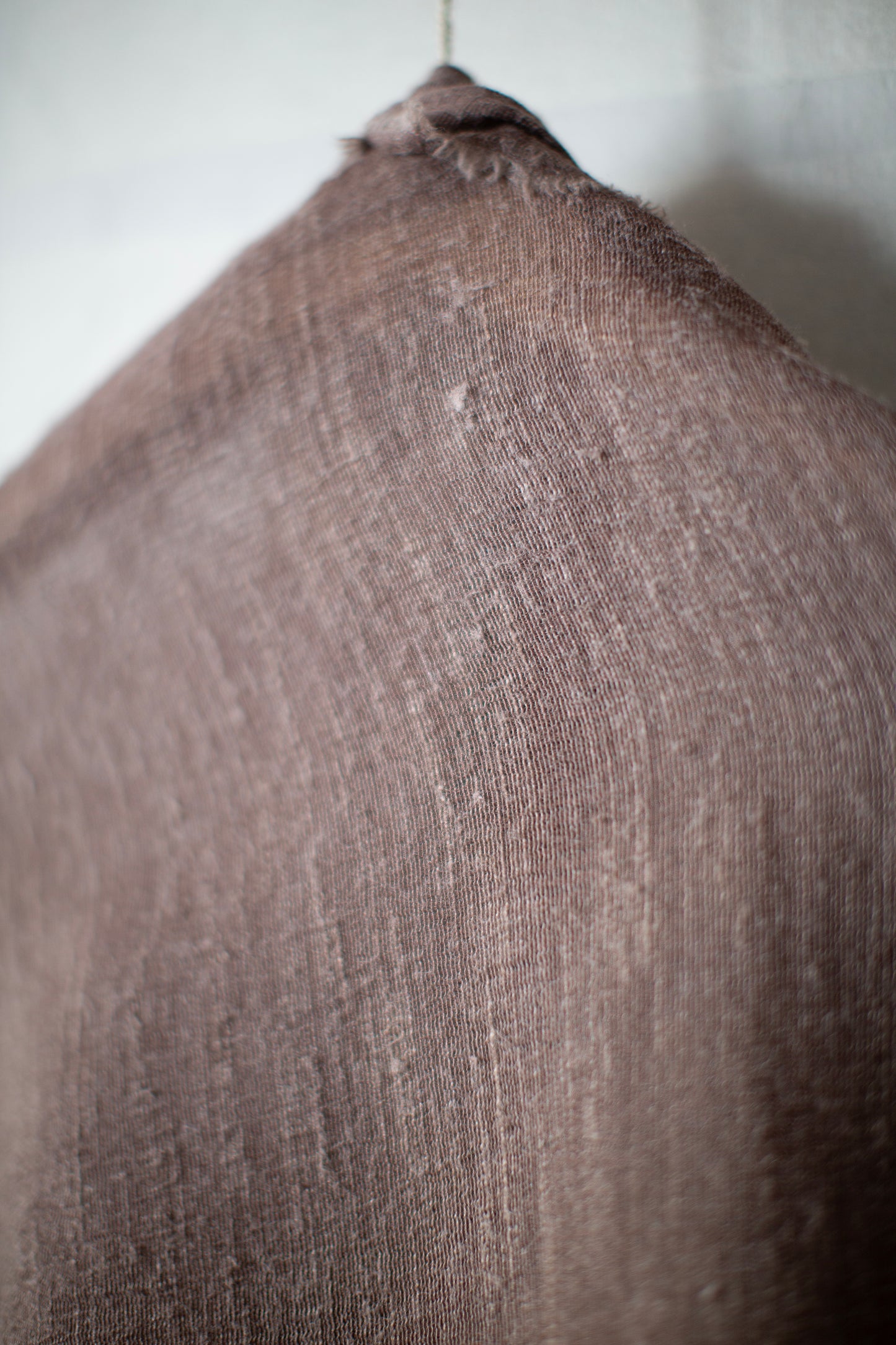 stole in dark horse chestnut tussar silk