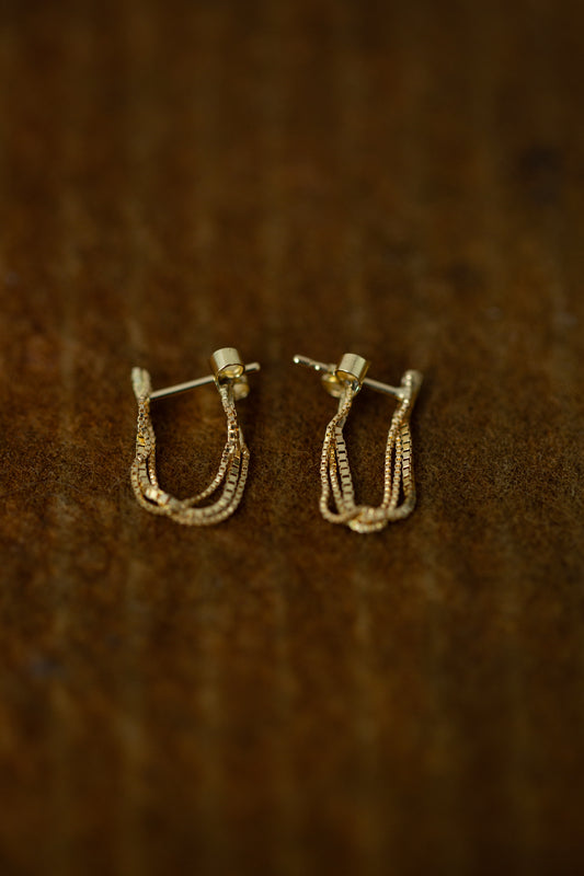 Pair Of Gold Chain Earrings S