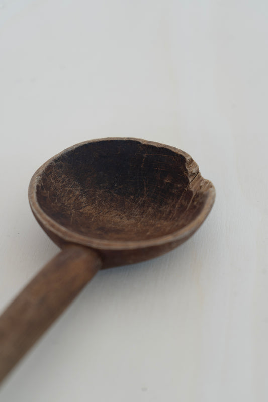 Hand carved wooden spoon