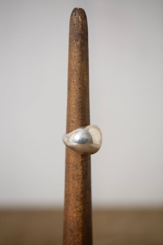 Solid silver ring