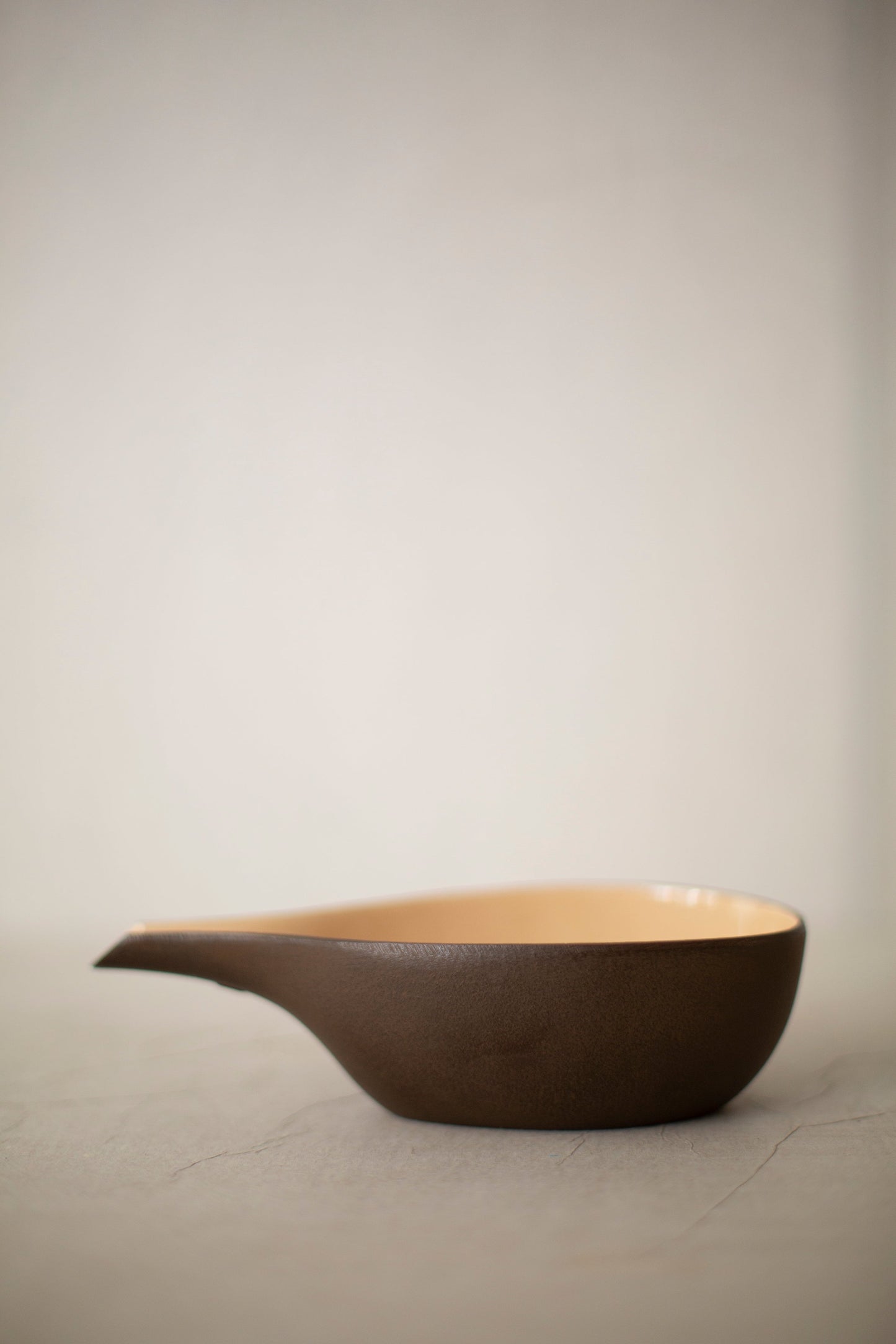 Sand Casted Iron Sake Pourer With Enamel Interior