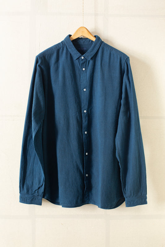 ASH x INDIGO DYE SHIRT by MITTAN IN HANDWOVEN KHADI COTTON