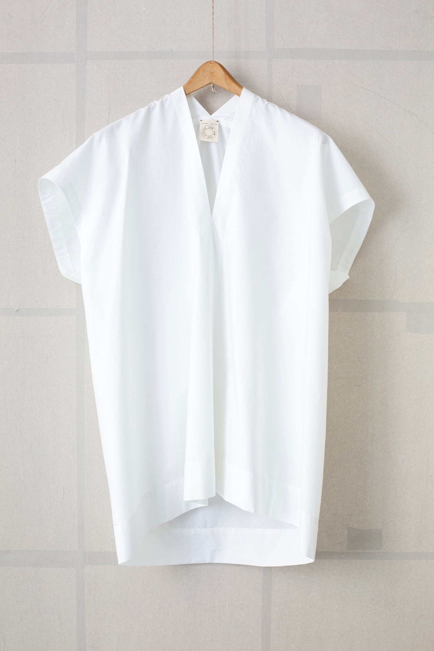 TUNIC#30 - WHITE COTTON POPELINE