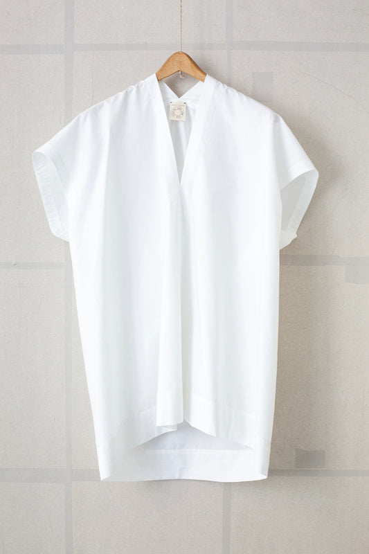TUNIC#30 - WHITE COTTON POPELINE